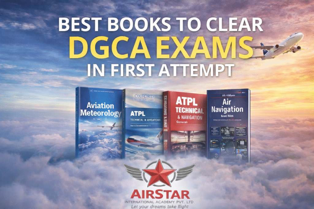Best DGCA exam books 2026 for Air Navigation, Meteorology, Air Regulations, Technical General and RTR